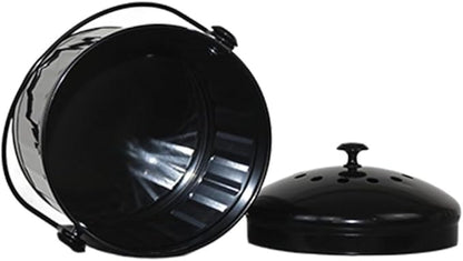 Markson Compost Bin with Airflow Lid and Charcoal Filter 1.5 Gallon Metal Black