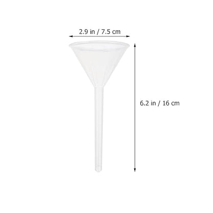 Veemoon 10pcs 75mm Plastic Triangle Filling Funnels Pp Scientific Laboratory Filter Funnels Set for Liquid Transfer and Chemical Experiments