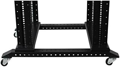 Raising Electronics Server Rack Open Frame Rack 4 Post 19 inch Adjustable Server/Audio Rack Cold Rolled Steel with 3 Shelves (42U,24Depth)