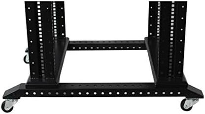 Raising Electronics Server Rack Open Frame Rack 4 Post 19 inch Adjustable Server/Audio Rack Cold Rolled Steel with 3 Shelves (42U,24Depth)
