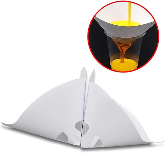 50Pieces 3D Printer Filter Resin Filter White Paper Cup 3D Printer Thicker Funnel Photocuring Consumables White