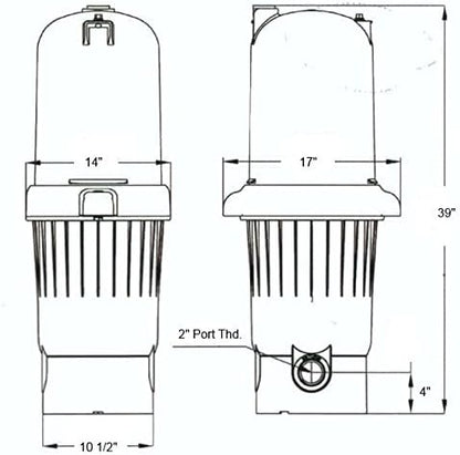 Rx Clear 1 HP Radiant PRC150 | Filtration System for Inground Swimming Pools Up to 35,000 Gallons | 1 Horsepower Extreme Force Pool Pump | 115 Volt | 1 1/2" Inch Threaded Ports