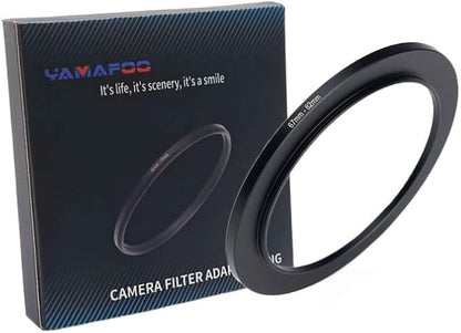 YAMAFOO 67mm to 82mm Step-Up Ring/Step Down Rings Filter Adapter for All Brands UV ND CPL Metal Ring Step-Up Rings Adapter Filter,Black (67-82)