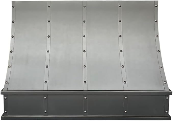 CT Copper Tailor Sloped Copper Vent Hood Wall Mount,42'' W,48''H, 1150 CFM Exhaust Fan,Stainless Steel Vent,LED Light,Dishwasher-Safe Baffle Filters,VH8TR1
