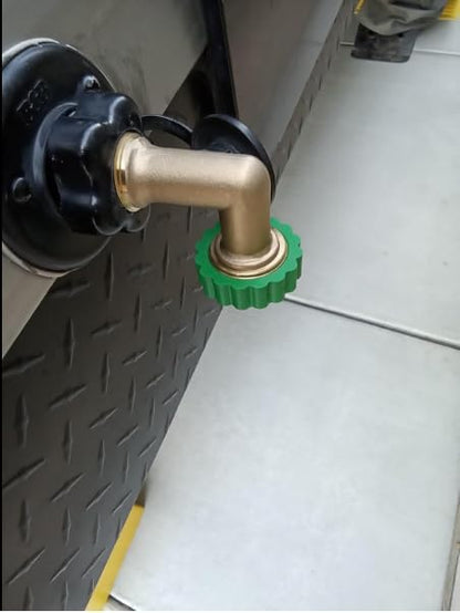 Lead-Free Brass 90°Hose Elbow Fitting,90 Degree Hose Saver Green Quick Swivel Connect Adapter,Thread Size 3/4" Connectors,Hose Protector with Water Filter 2 Pcs