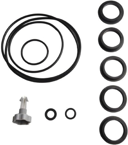 Sand Filter Pump Repair Kit with Air Release Valve O-Rings Seal Gasket Parts for Swimming Pool Equipment Maintenance Including L-Shaped O-Rings Tank Drain Valve Leaf Trap Replacement Components