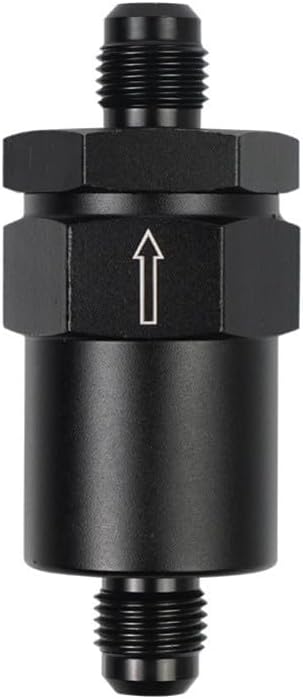 Automotive Tuning Inline Fuel Filter with AN6 Fittings and 30 Overfilter for EFI and Carburetor Systems