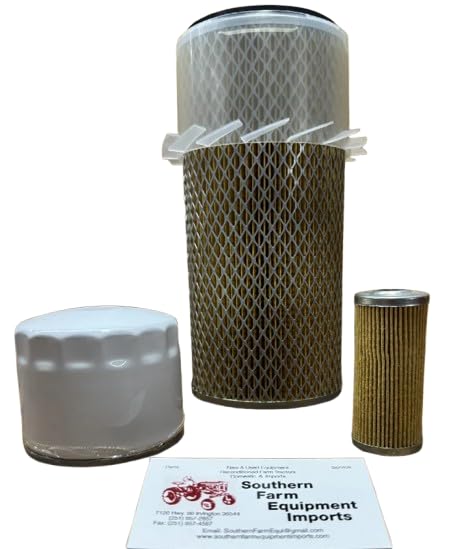 Complete Filter Kit (Air, Oil & Fuel) Fits Yanmar Tractors YM2610, YM2610D, YM2620, YM2620D, YM276, YM276D, YM2820, YM2820D, YM3110, YM3110D, YM3220, YM3220D, YM330, YM330D, YM336, YM336D & More