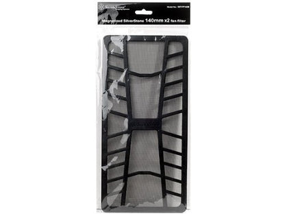 SilverStone Technology 320mm x 155mm Magnetized Fine Mesh Fan Filter for Dust Reduction Ideal for use with 240mm/ 280mm Intake Fans SST-FF142B-USA