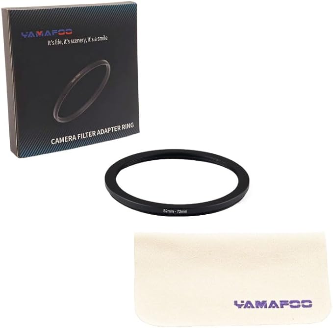 82mm to 72mm Step-up Adapter Rings,Black,Step Up Ring,Step-Down Rings Filter Ring Adapter,for All Brands of DSLR Camera Lens UV ND CPL Stepping Rings Step Down Rings Filter Adapter