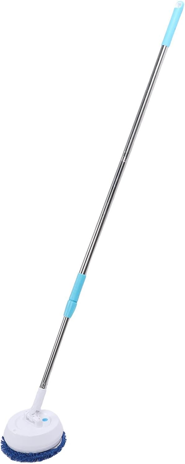 Hyuduo Electric Cleaning Brush, Rechargeable Cordless Rotating Scrubber with Telescopic Handle and Dry Wet Cloths, for Car Washing Floor Glass Tiles Ceiling
