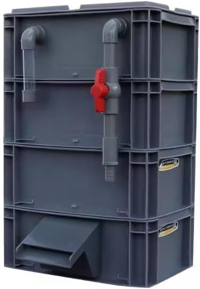 GRRICEPL Fish Tank Filter Box, Waterfall Bio-Filtration Aquarium, Turtle Tank Filter, Pump and Filter Media Not Included (Color : Gray, Size : 40x30x68cm)