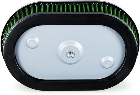High-Flo Replacement Air Filter Element For Ventilator - Milwaukee-Eight Engine '18-later Softail and '17-later Touring and Trike Models Equipped with 114 Air Cleaner (Green 114 Air Cleaner)
