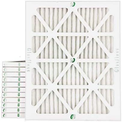 Glasfloss ZL 20x25x1 MERV 13 (FPR 10) Air Filters for AC and Furnace. Case of 12. Actual Size: 19-1/2 x 24-1/2 x 7/8