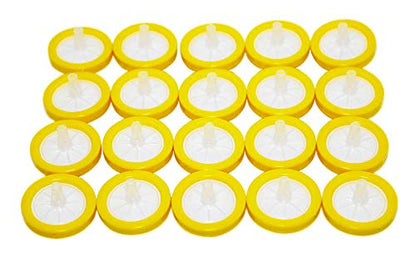 LINKTOR Syringe Filter PES (Polyethersulfone) Hydrophilic Filtration, General Luer Taper 25mm Diameter 0.22 um Pore Size Non Sterile, Pack of 20 (Pack of 20, 0.22μm PES)