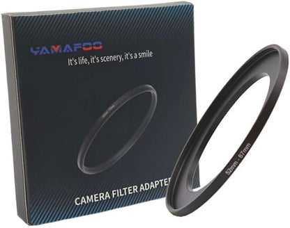 YAMAFOO 52mm to 67mm Step-Up Ring/Step Down Rings Filter Adapter for All Brands UV ND CPL Metal Ring Step-Up Rings Adapter Filter,Black (52-67)