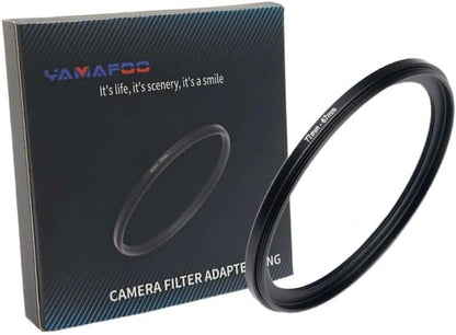 YAMAFOO 77mm to 67mm Step-Up Ring/Step Down Rings Filter Adapter for All Brands UV ND CPL Metal Ring Step-Up Rings Adapter Filter,Black(77-67)