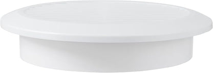 White 6" Inch Round Ventilation Grille with Insect mesh. (Duct 6Ø / Grille 7Ø) Ventilation Applications. Indoor and Outdoor Vent Cover. Available 3 Sizes / 4 Colors.