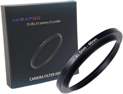 YAMAFOO 40.5mm to 46mm Step-Up Ring/Step Down Rings Filter Adapter for All Brands UV ND CPL Metal Ring Step-Up Rings Adapter Filter,Black (40.5-46)