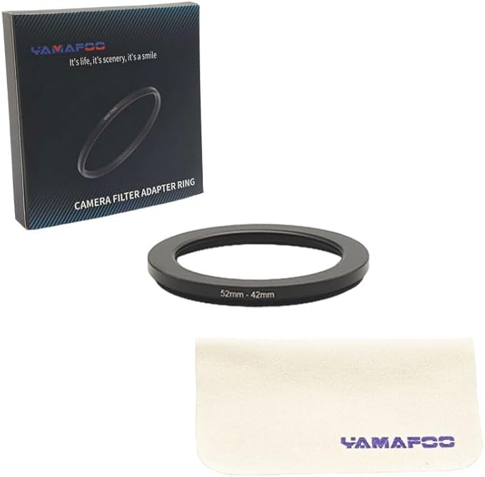 Metal Step-Up/Down Ring Adapter Compatible with Mirrorless Cameras DSLR Lens, UV CPL ND Filter Thread Converter, Black (52-37)