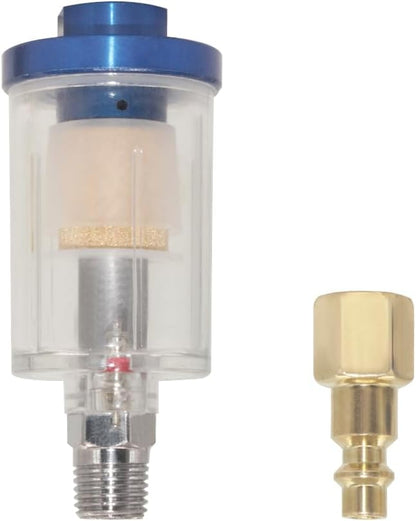Oil Water Separator for Air Line, 1/4 Inch NPT Inlet and Outlet, Air Compressor Water Separator Filter, Water Separator For Air Compressor Line Dryer 90 PSI (1Pc)
