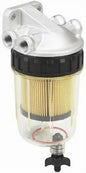 QUICKVIEW Boat Marine Water Separating Filter Kit w/Drain & Nichronium Head 10 Micron Filter