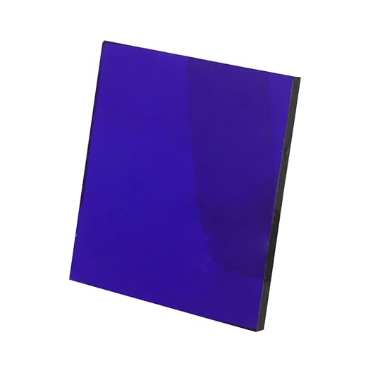 Zerodeko Cobalt Glass Sheet Experiment Device Chemistry Filter Glass Plate School Lab Tool
