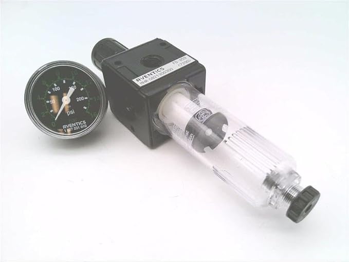 0-821-300-300 W/LUBRICATOR, FILTER REGULATOR, 1-16 BAR WORKING PRESSURE, 1000 L/MIN STANDARD NOMINAL FLOW RATE, 5 MICRONS of FILTRATION, MANUAL ROTARY, G1/4 PNEUMATIC CONNECTION