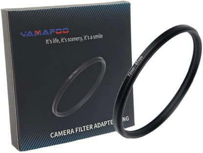 YAMAFOO 72mm to 67mm Step-Up Ring/Step Down Rings Filter Adapter for All Brands UV ND CPL Metal Ring Step-Up Rings Adapter Filter,Black (72-67)