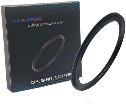 YAMAFOO 86mm to 77mm Step-Up Ring/Step Down Rings Filter Adapter for All Brands UV ND CPL Metal Ring Step-Up Rings Adapter Filter,Black (86-77)
