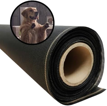 Pet & Weather Resistant Insect Screen - 17/14 Super Screen (96 in x 100 ft) - Mesh Screen for Patio Porch Pool Cage & Lanai - Replacement Screen Roll, Black - Dog & Cat Proof Screens for Windows
