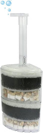 XINYOU Corner Filter Air Driven Bio-Sponge Ceramic for Fry Shrimp Fish Tank Aquarium XY-2010, 2.75 x 3.15 x 11 inches