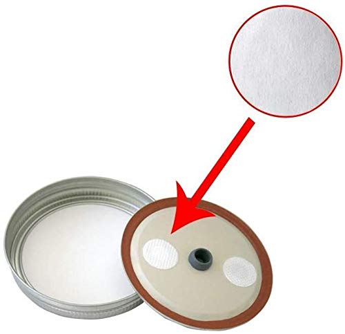 [64 pcs Synthetic Filter Paper Stickers (20mm Diameter)]+[64 pcs Self Healing Injection Ports (20mm Vial Rubber Stop)]