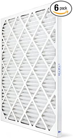 AIRX WICKED CLEAN AIR. 24x25x1 Air Filter MERV 13 Pleated HVAC AC Furnace Air Filter, Health 6-Pack, Made in the USA
