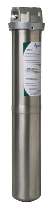 3M Aqua-Pure Stainless Steel Water Filter Housing SST2HB, Uses 2-High Standard Drop-in Water Filter Cartridges, Heavy Duty Construction, Built to Last