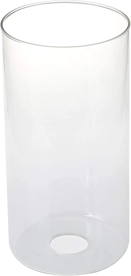 GoLucky Cylinder Lamp Fixture Shade Replacement - White/Frosted/Bubble/Clear/Opal Glass With 1-5/8 Inch Fitter (Clear, 3''(D) X 6''(H))