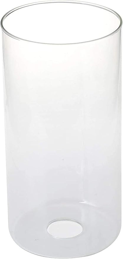GoLucky Cylinder Lamp Fixture Shade Replacement - White/Frosted/Bubble/Clear/Opal Glass With 1-5/8 Inch Fitter (Clear, 3''(D) X 6''(H))