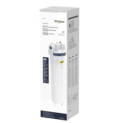 Whirlpool 20" x 4.5" Whole House Water Filter Housing, NSF Certified System for Sediment Carbon Filter, Home Pre-Filtration for Well and City Water, 1" Port with Pressure Relief, Filter Not Included