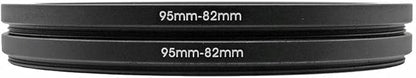 95 to 82mm Metal Step Rings, 95mm to 82mm Step Down Ring Filter Ring Adapter for 95mm Camera Lens & 82mm UV CPL ND Filters Hoods Caps LingoFoto