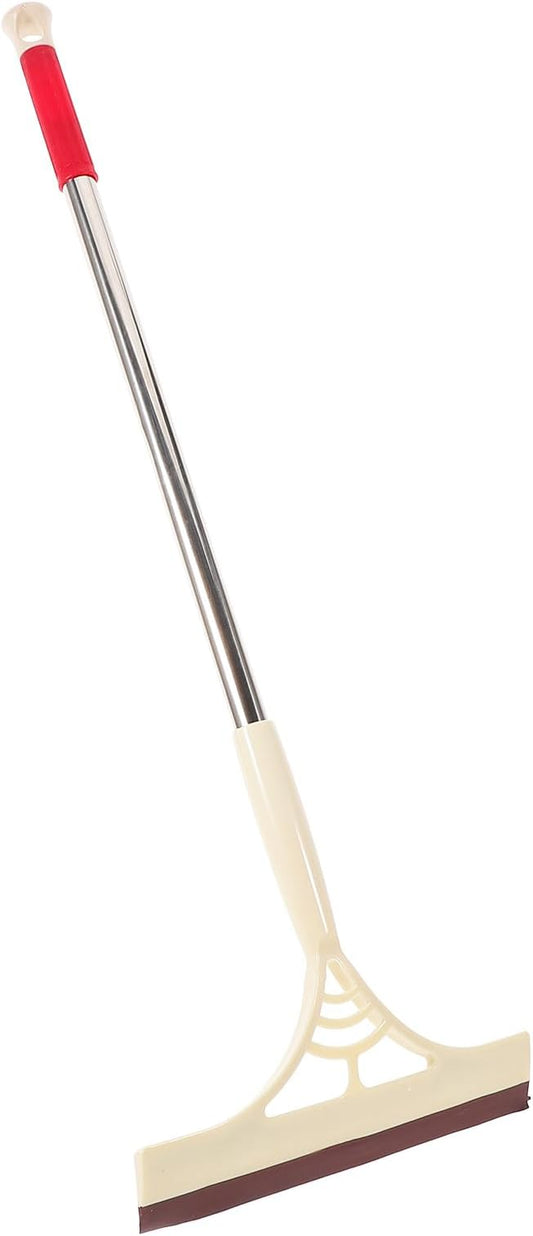 Artibetter Multifunction Window Squeegee Cleaner Wet Dry Broom with Scraper for Glass Shower Door Tile Cleaning in Khaki