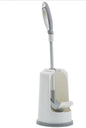 Plastic Toilet Brush，Toilet Bowl Scrubber,Toilet Brush Toilet Brushes and Brush Holders Double Bristles Quick Dry Deep Cleaning Add Long Handle