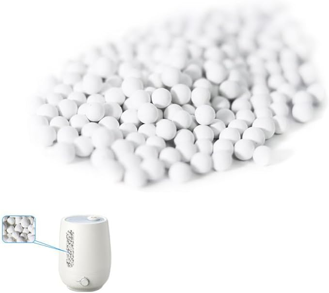 200 Gram Humidifier Cleaner Refill Replacement Nano Silver Ceramic Cleaning Ball for Humidifiers Demineralization Cartridge Containers Filters Fish Tank Purifies Water Eliminates Dust Odor