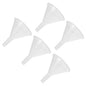 Veemoon 5pcs 100mm Plastic Scientific Triangle Funnels, Laboratory Pp Filling and Filter Funnels for Precise Liquid Transfer and Experiment Use