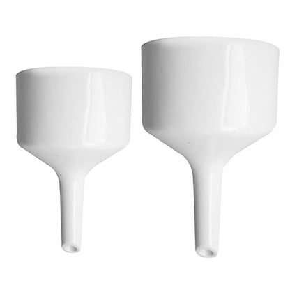 Veemoon 2pcs Buchner Funnels Set 100ml and 60ml White Scientific Filter Funnels for Laboratory Liquid Transfer Wide Mouth Filling