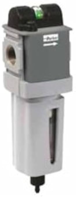 Parker Hannifin P32FB92EGAN Series P32FB Aluminum Global Modular Compact Particulate Filter, 5 µ Element, Poly Bowl with Bowl Guard, Auto Drain and without Mounting Bracket, 1/4" NPT Port