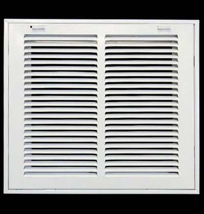 HVAC Premium 10 x 6 Duct Opening Steel Return Air Filter Grille, for 1-inch Filter, Removable Door, Flat Stamped HVAC Vent Cover Grille, Outer Dimensions 12.5 x 8.5