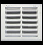 HVAC Premium 10 x 6 Duct Opening Steel Return Air Filter Grille, for 1-inch Filter, Removable Door, Flat Stamped HVAC Vent Cover Grille, Outer Dimensions 12.5 x 8.5