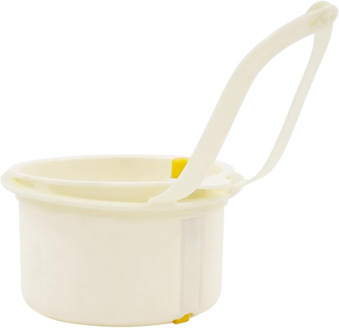 JOMCYDM Kitchen Sink Basket, Faucet Hanging Draining Basket, Kitchen Waste Catcher Hands-Free Press to Empty, Prevents Clogs & Messy Scraping (White)