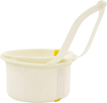 JOMCYDM Kitchen Sink Basket, Faucet Hanging Draining Basket, Kitchen Waste Catcher Hands-Free Press to Empty, Prevents Clogs & Messy Scraping (White)