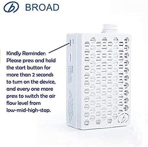 BROAD Breathe Easier AirPro Mask Rechargeable Reusable Air Purifying Respirator with a HEPA Filter
